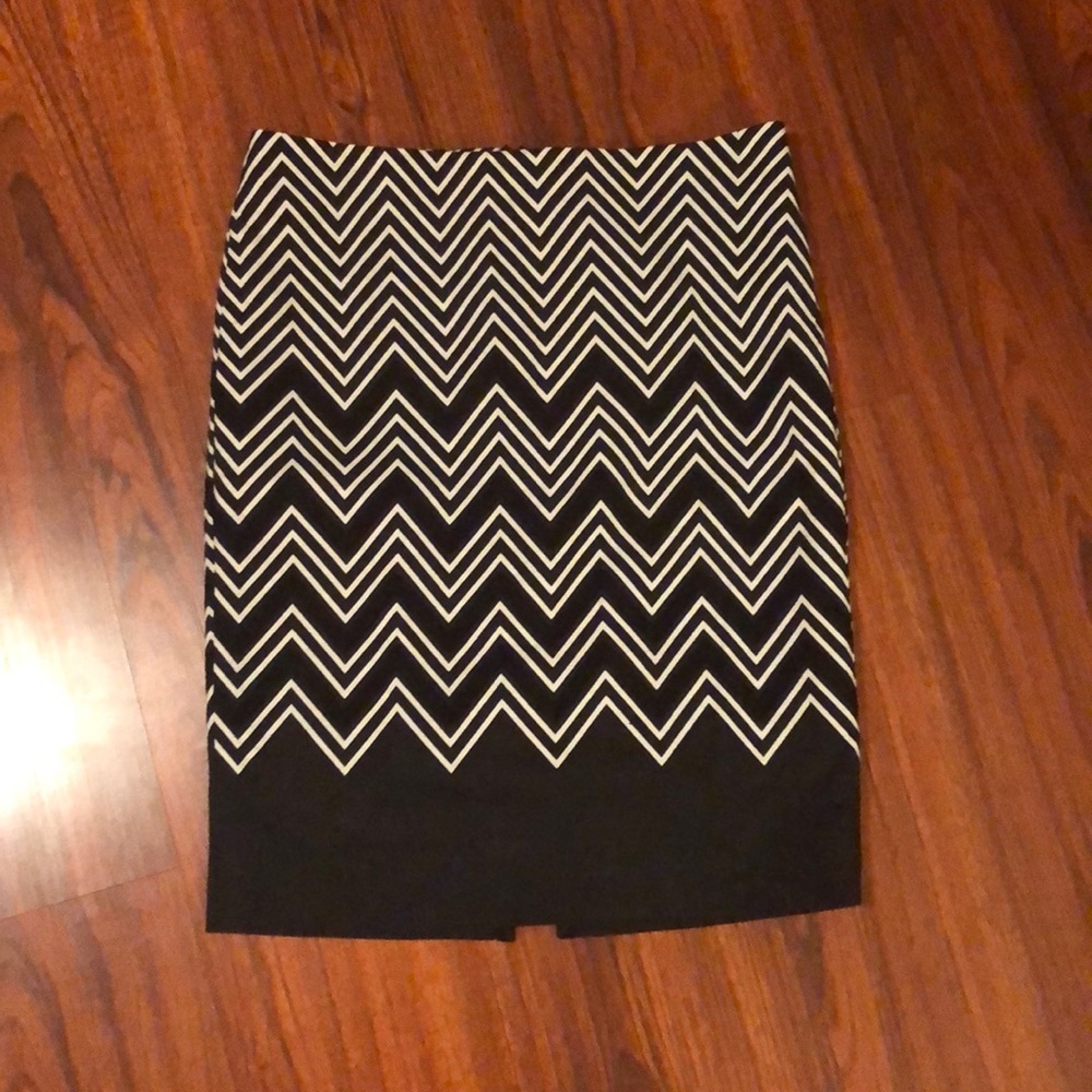 Black and White Chevron skirt